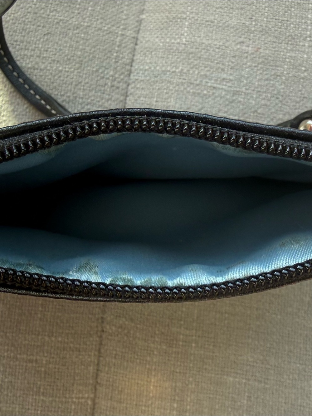 Coach Black Leather Wristlet Purse - Sleek Everyday Clutch Gently used - Picture 4 of 7